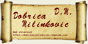 Dobrica Milinković vizit kartica